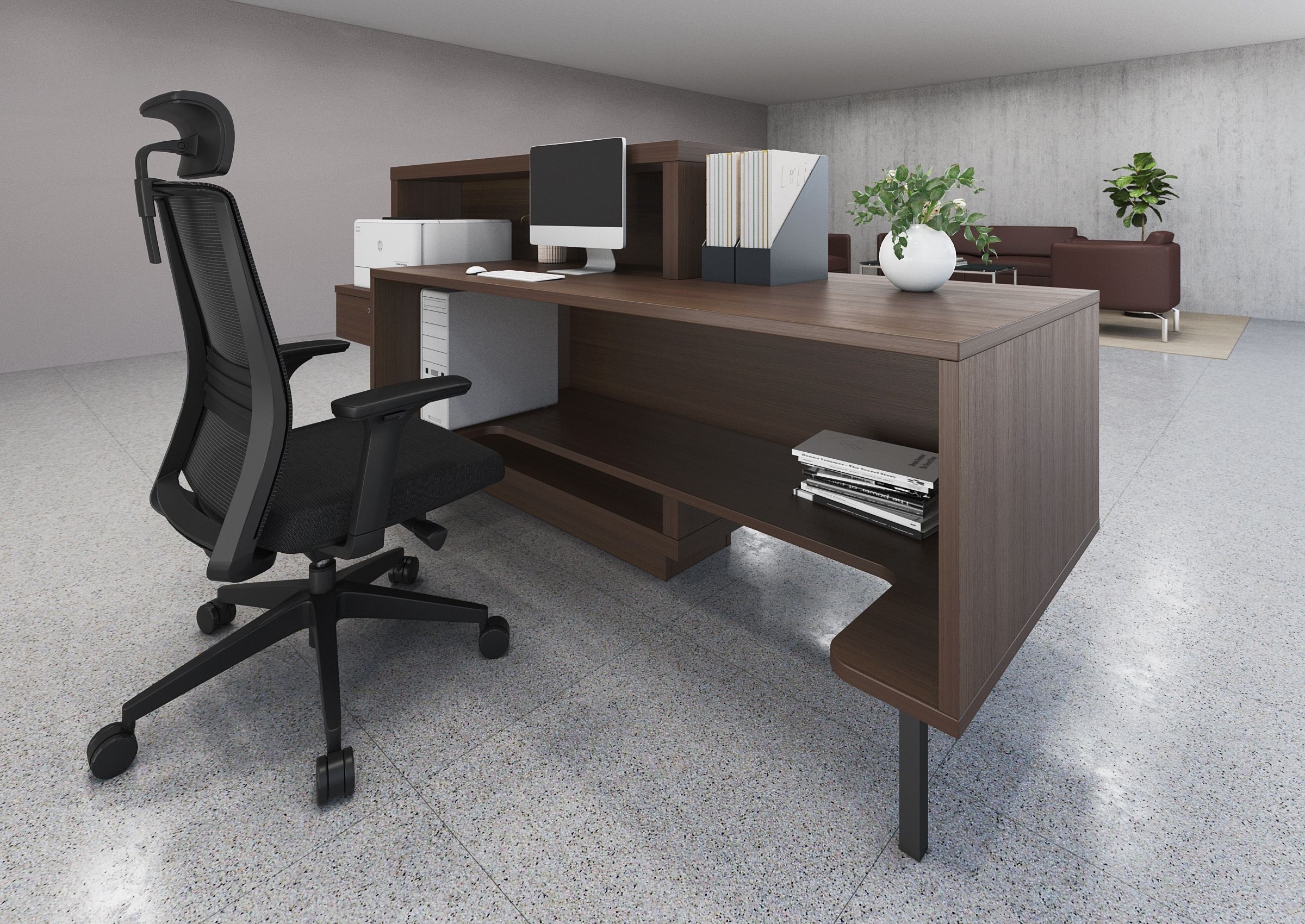 FORO Reception Desk, Left Facing Counter, ADA Compliance