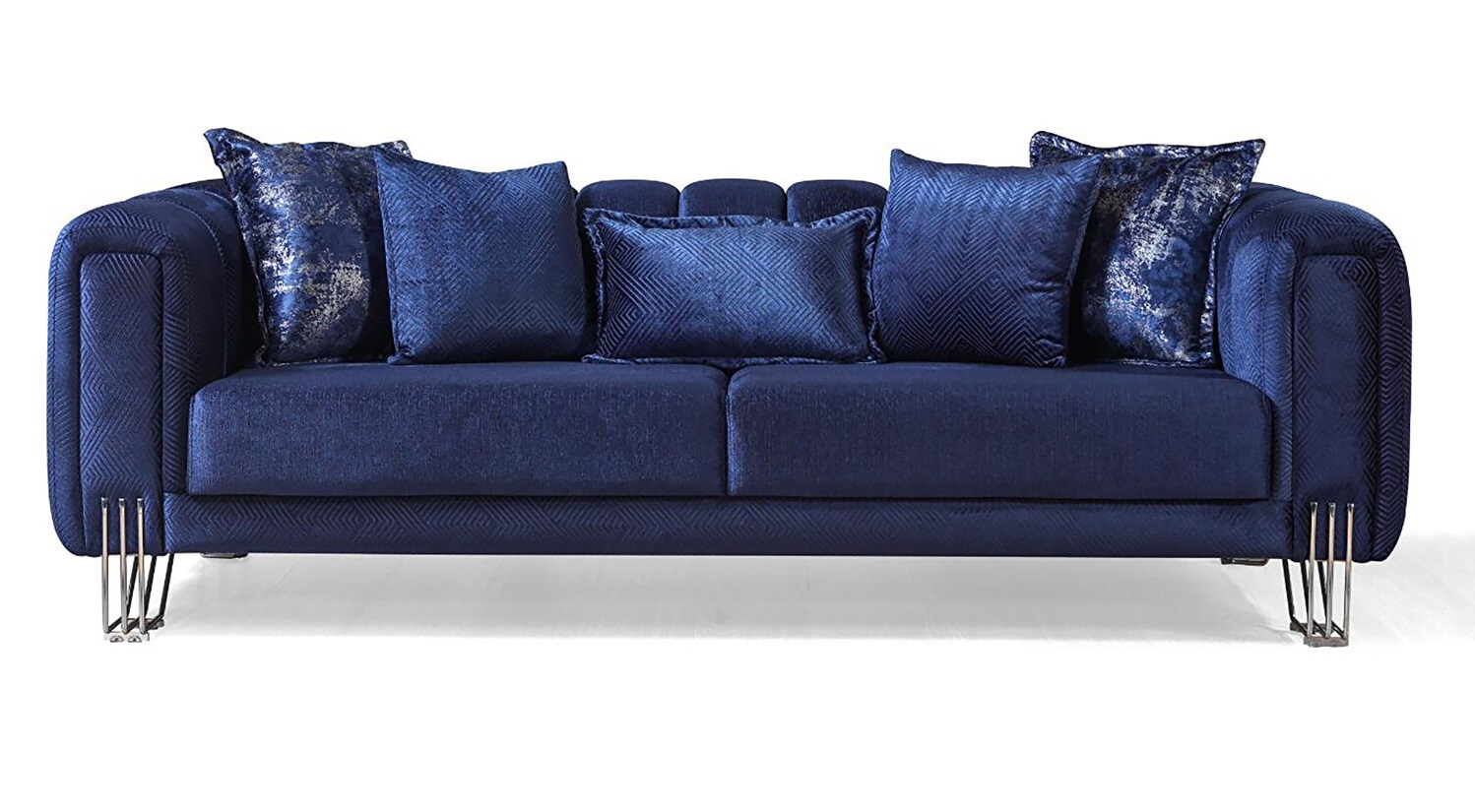 Almira Fabric Velvet Living Set