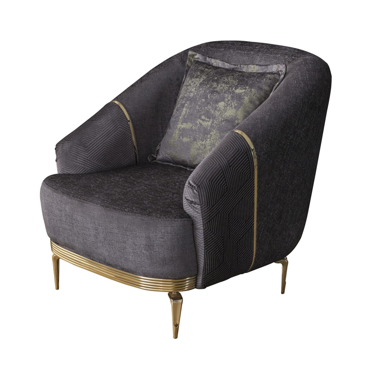 Almira Fabric Velvet Living Set