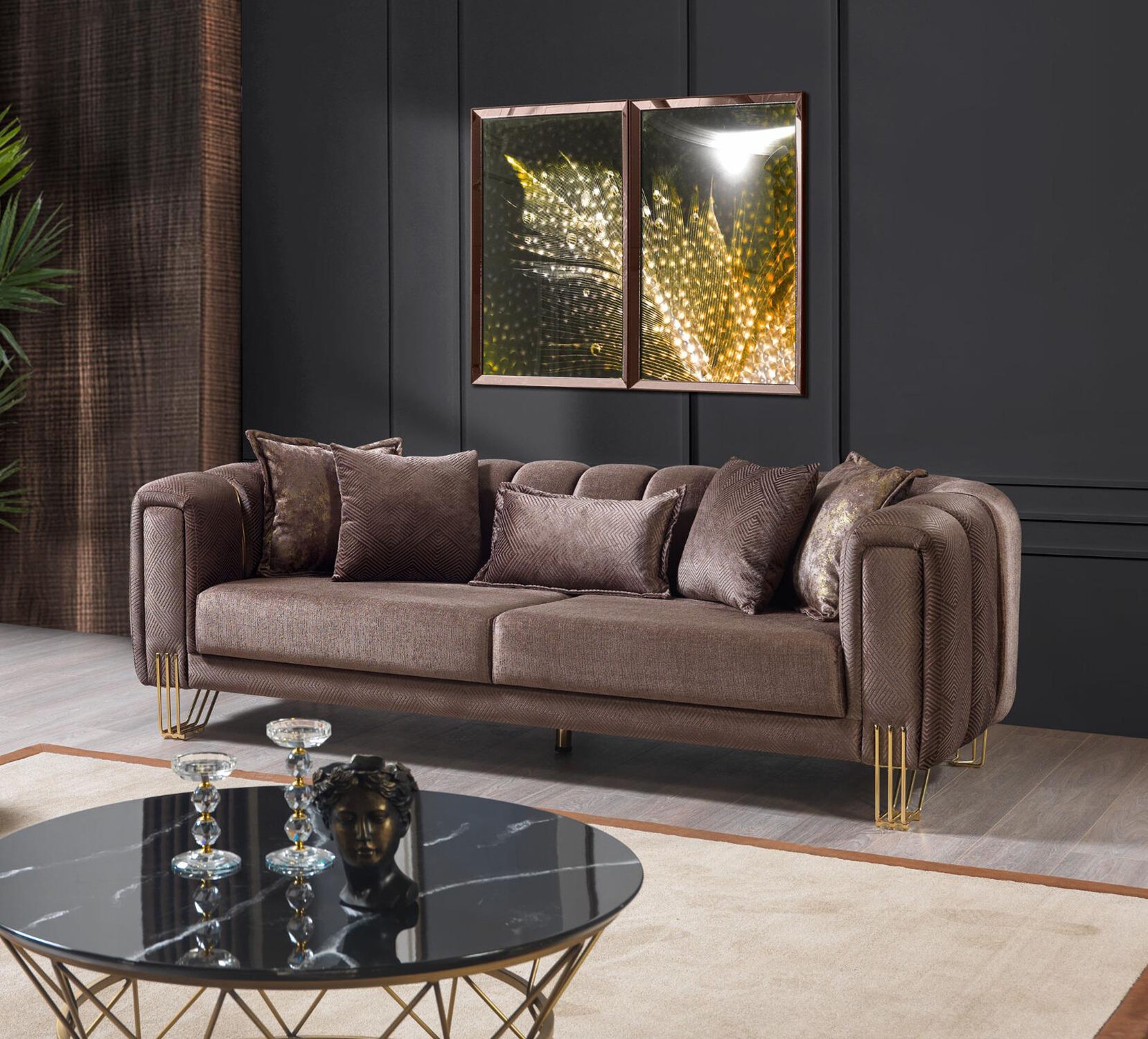 Almira Fabric Velvet Sofa