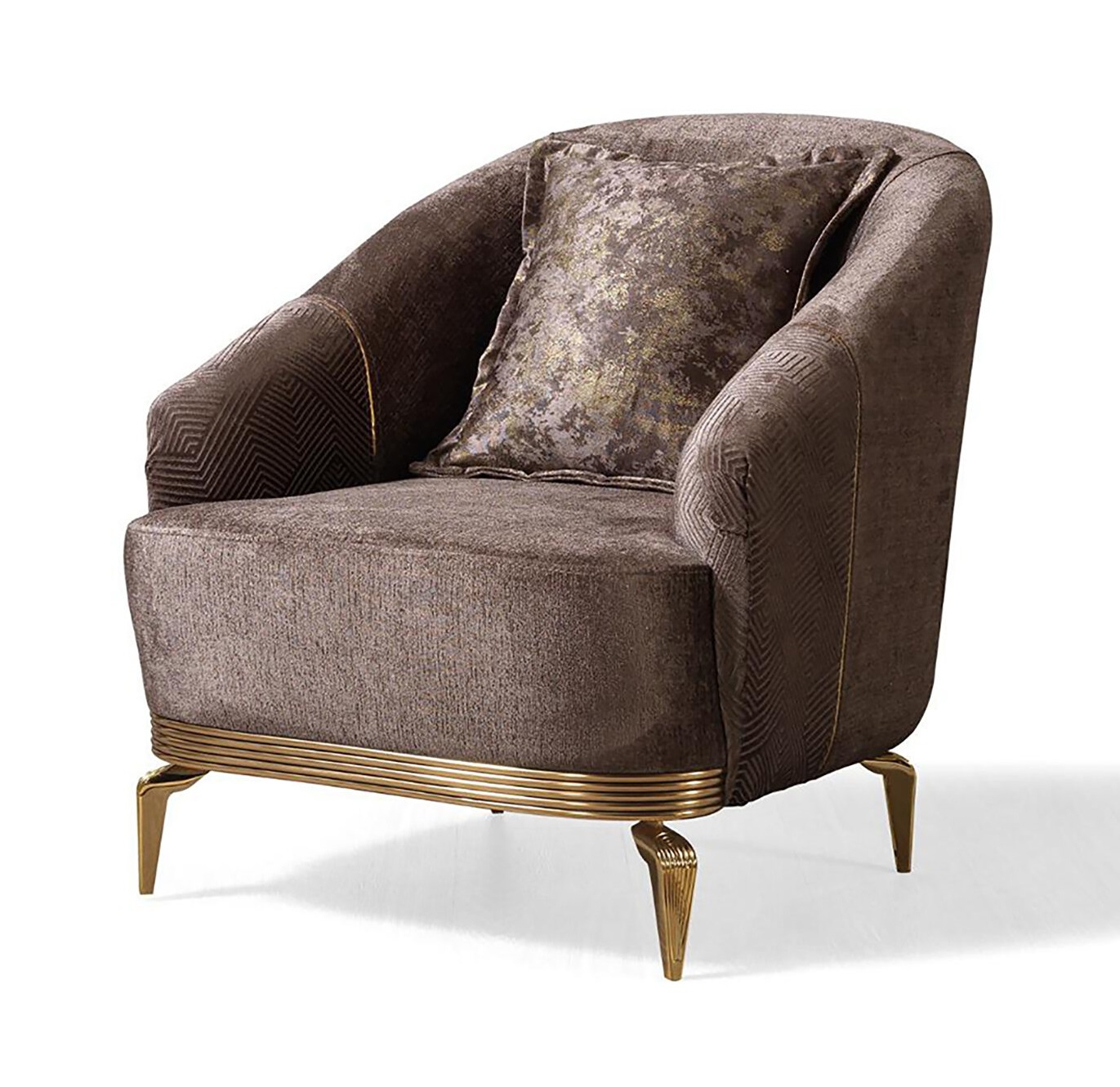 Almira Fabric Velvet Living Set