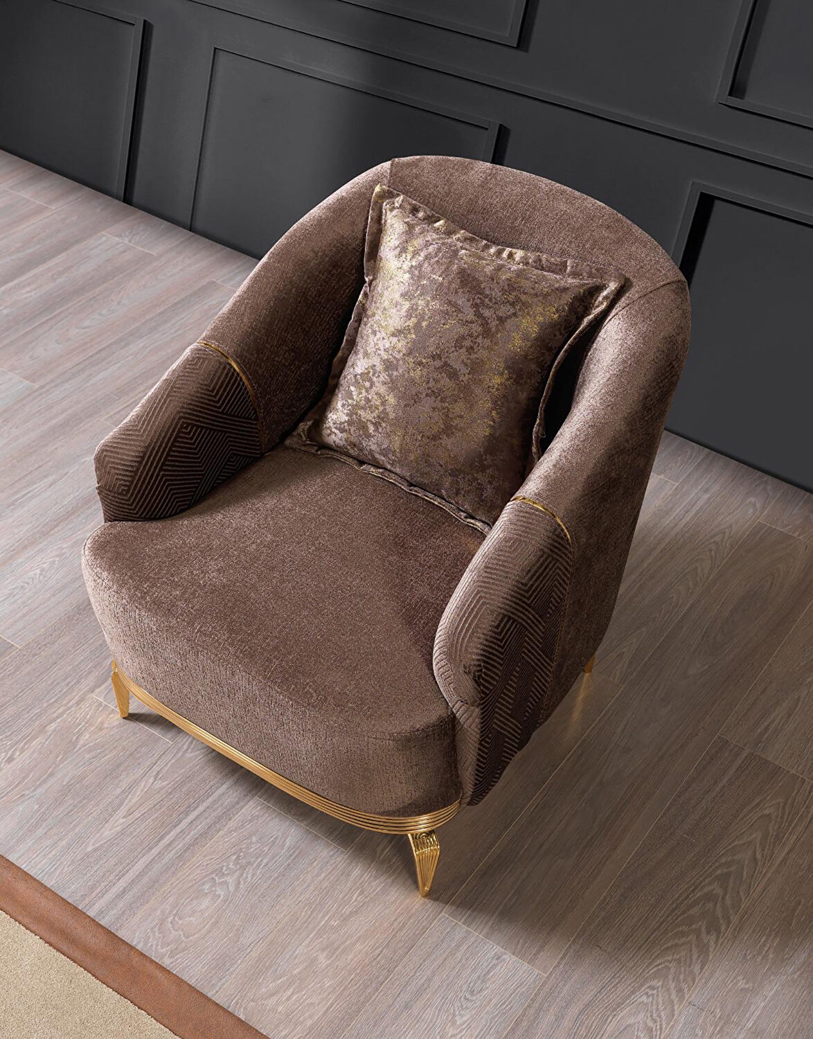 Almira Fabric Velvet Arm Chair