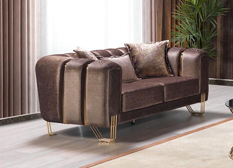 Almira Fabric Velvet Loveseat
