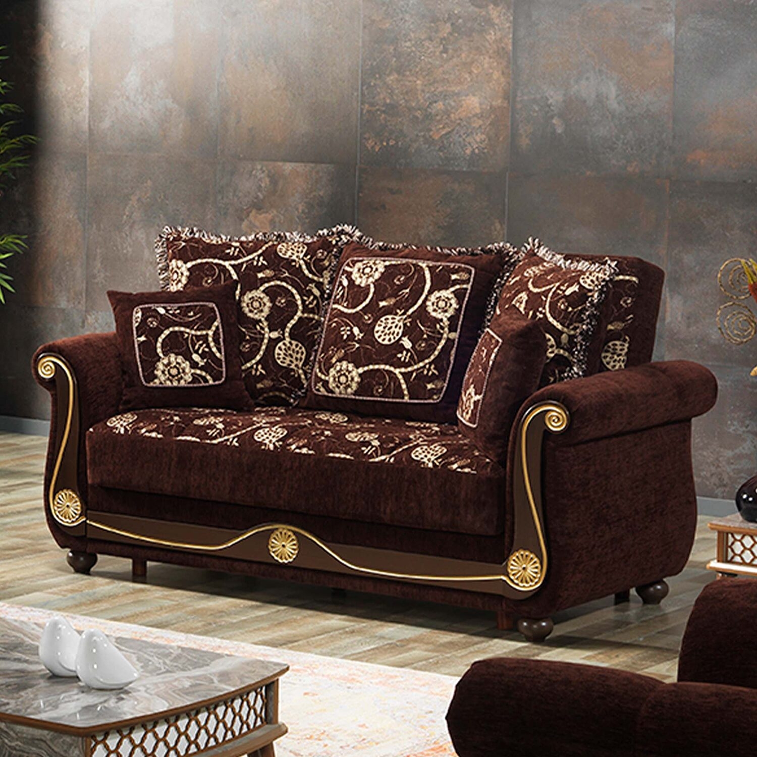 Americana Fabric Convertible Living Room Set