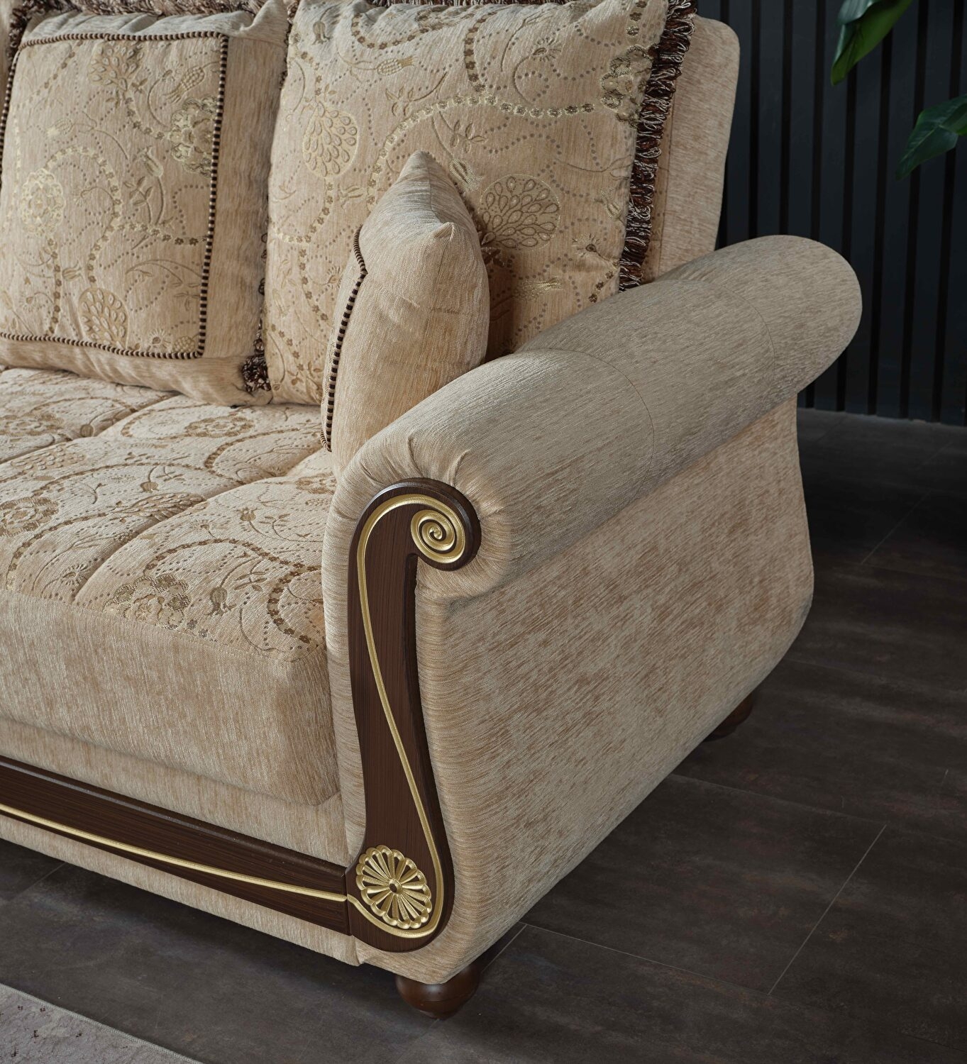 Casamode Americana Beige Middle Eastern Style Reversible Sectional Sofa