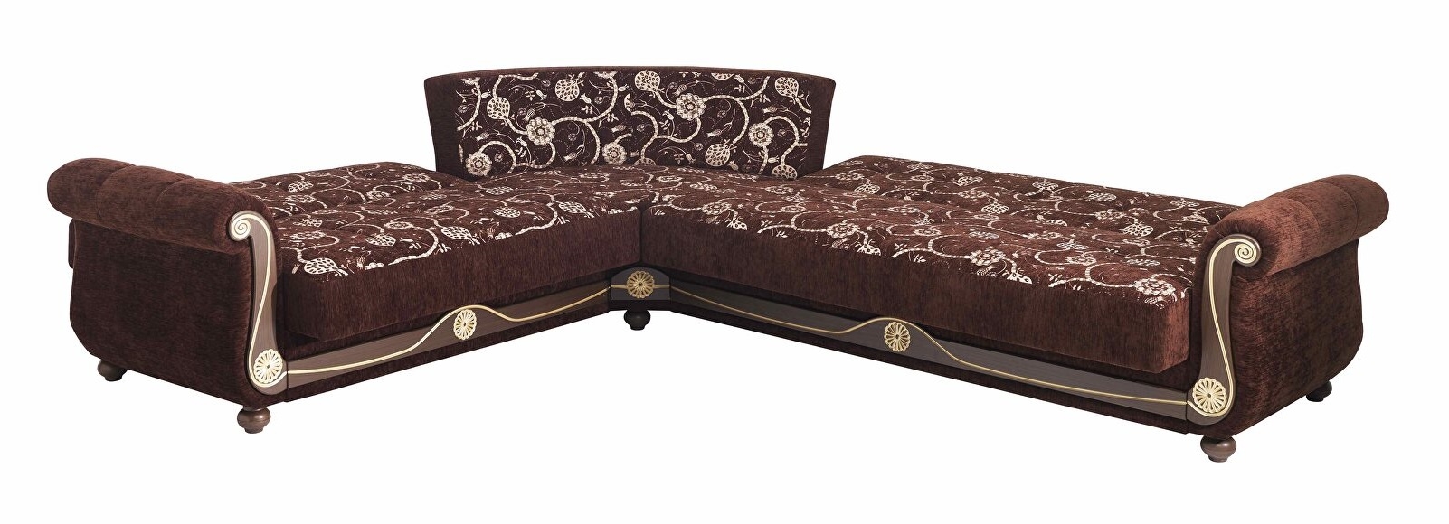 Americana Customizable Fabric Convertible L-Shaped Modular Sectional Sofa, Compositon 1