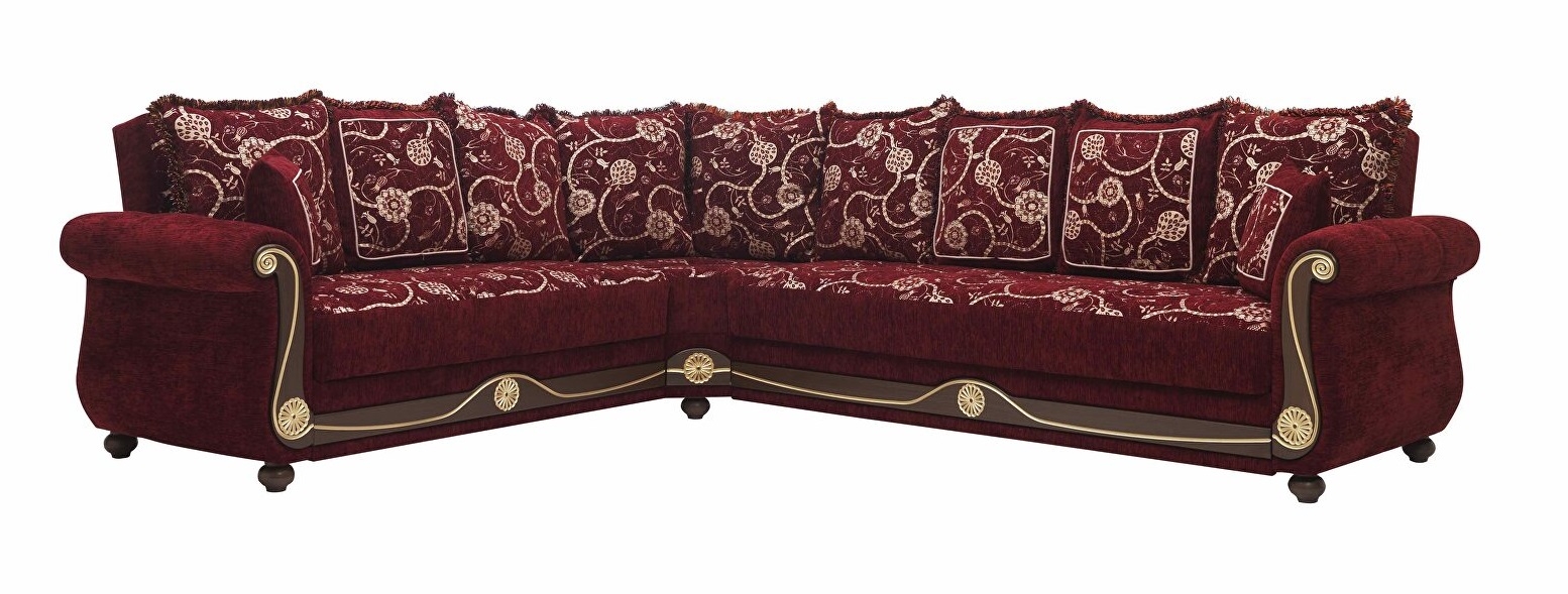 Americana Customizable Fabric Convertible L-Shaped Modular Sectional Sofa, Compositon 1