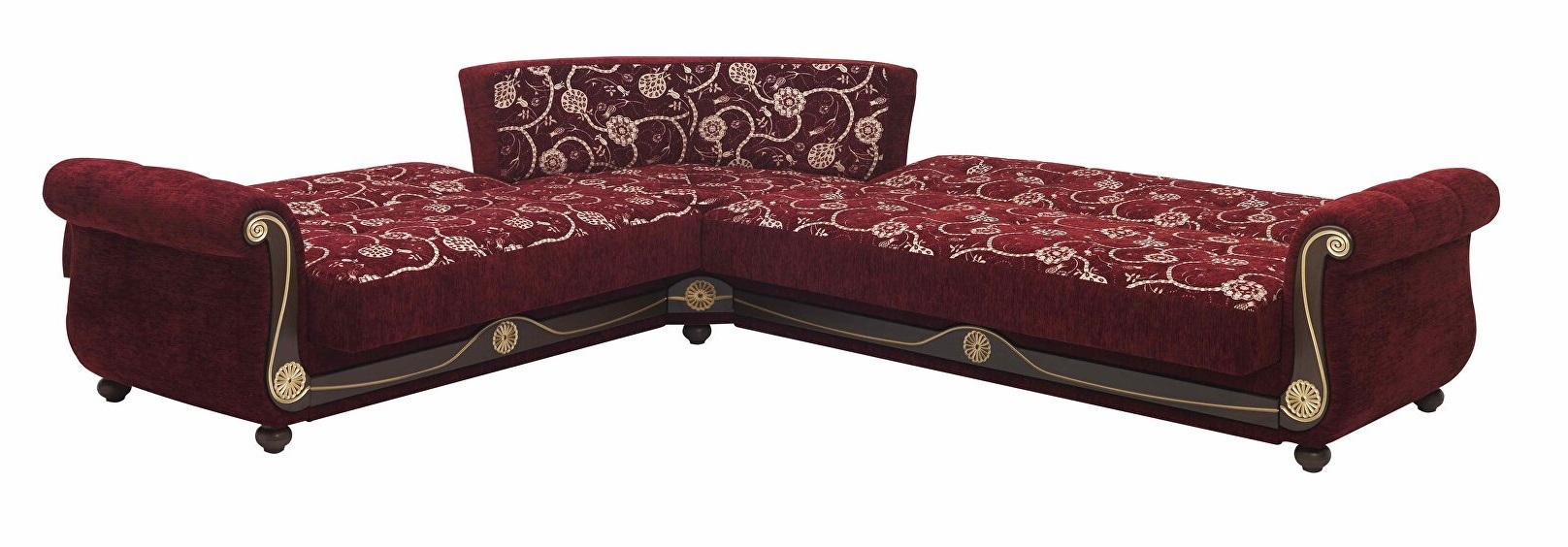 Americana Customizable Fabric Convertible L-Shaped Modular Sectional Sofa, Compositon 1