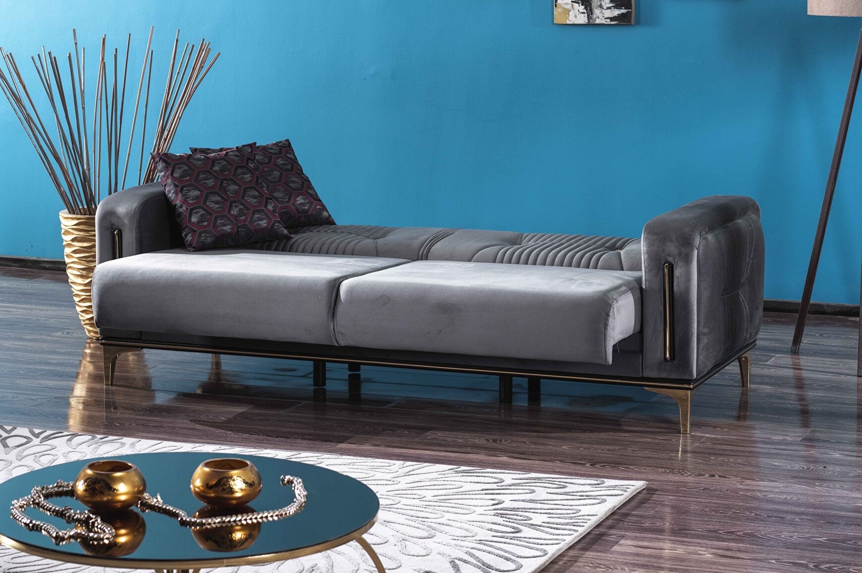 Angel Fabric Convertible Low Profile Sofabed