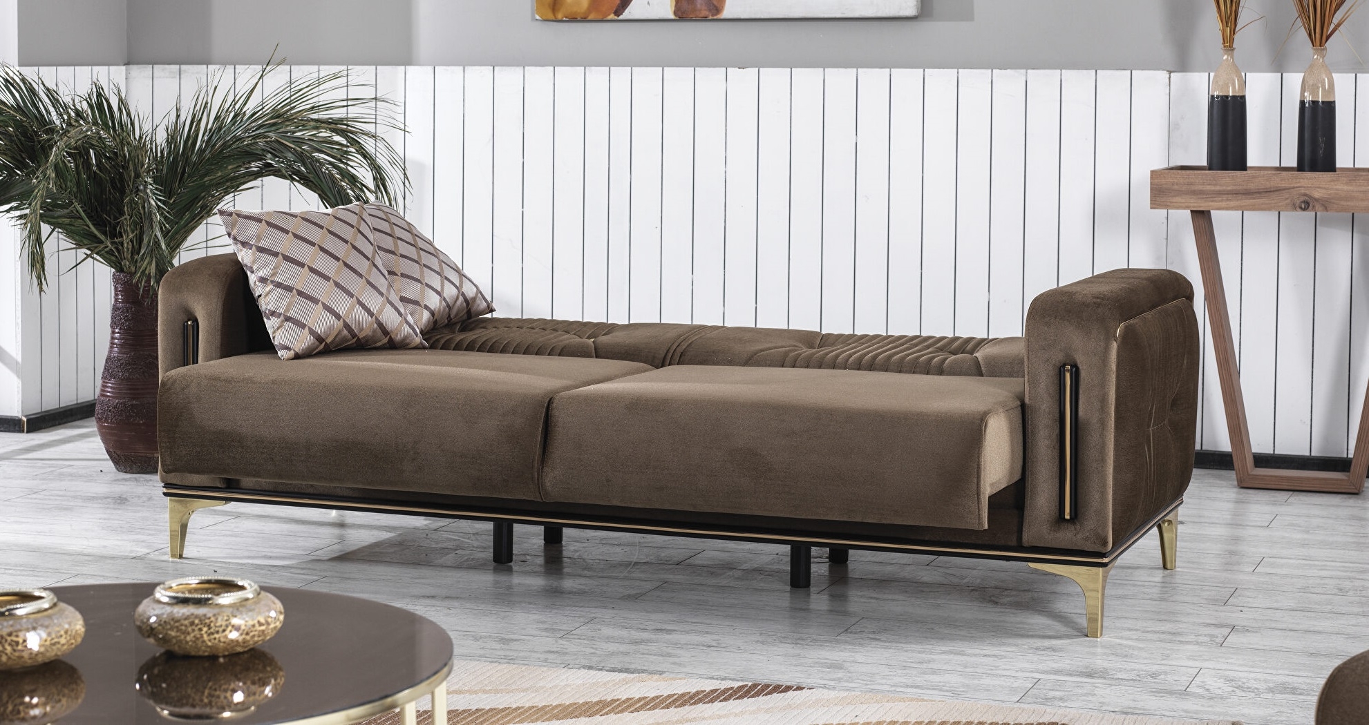 Angel Fabric Convertible Low Profile Sofabed