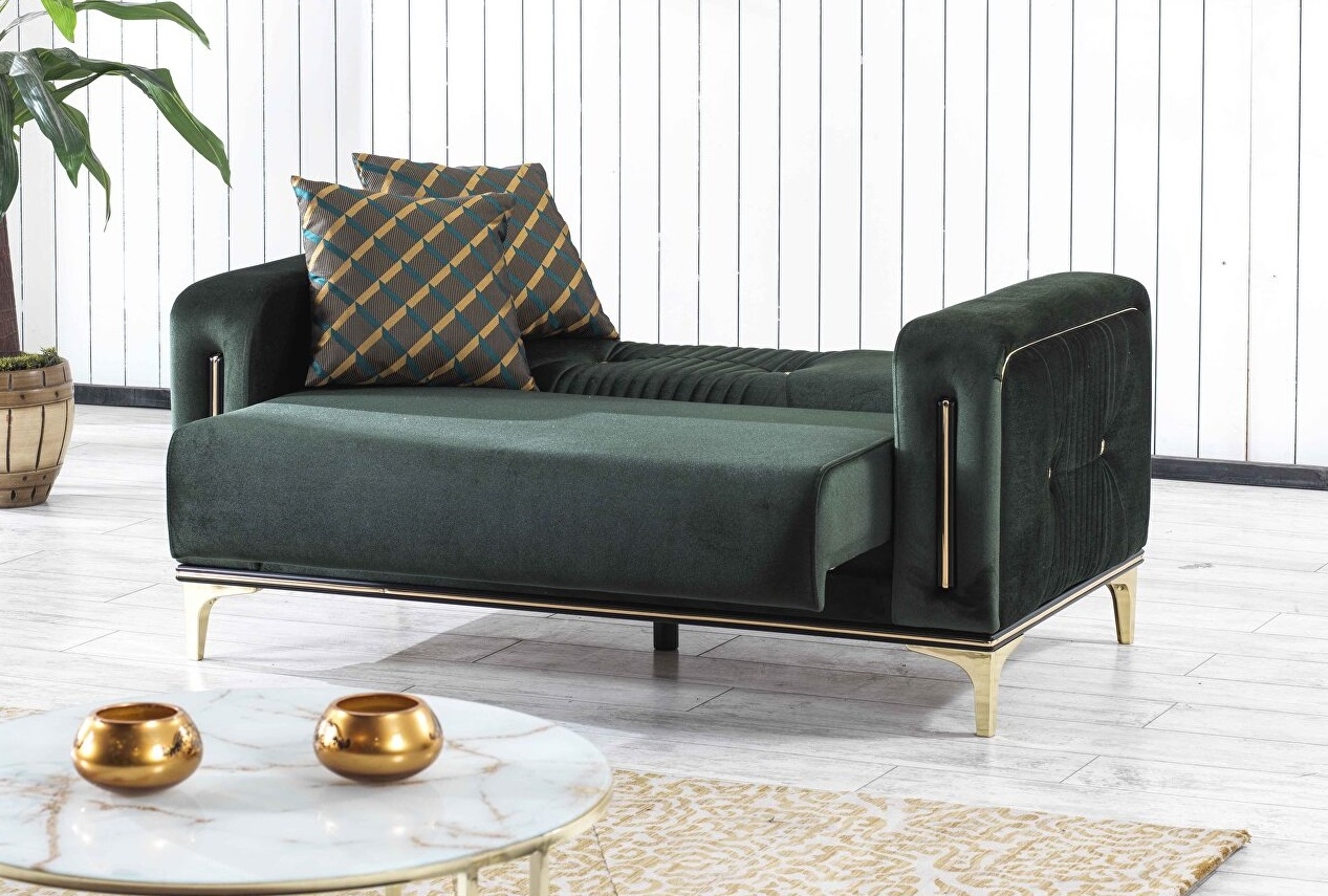 Angel Fabric Convertible Low Profile Living Set
