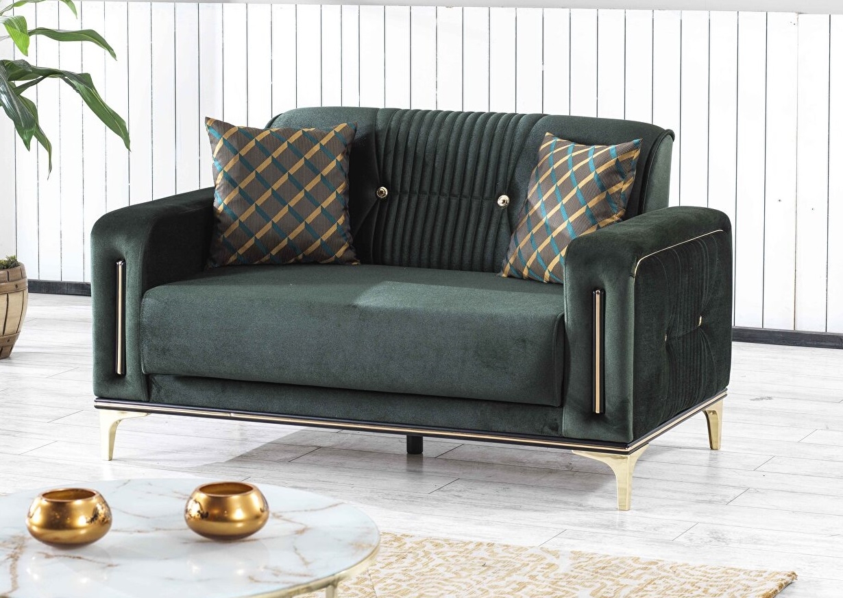 Angel Fabric Convertible Low Profile Living Set