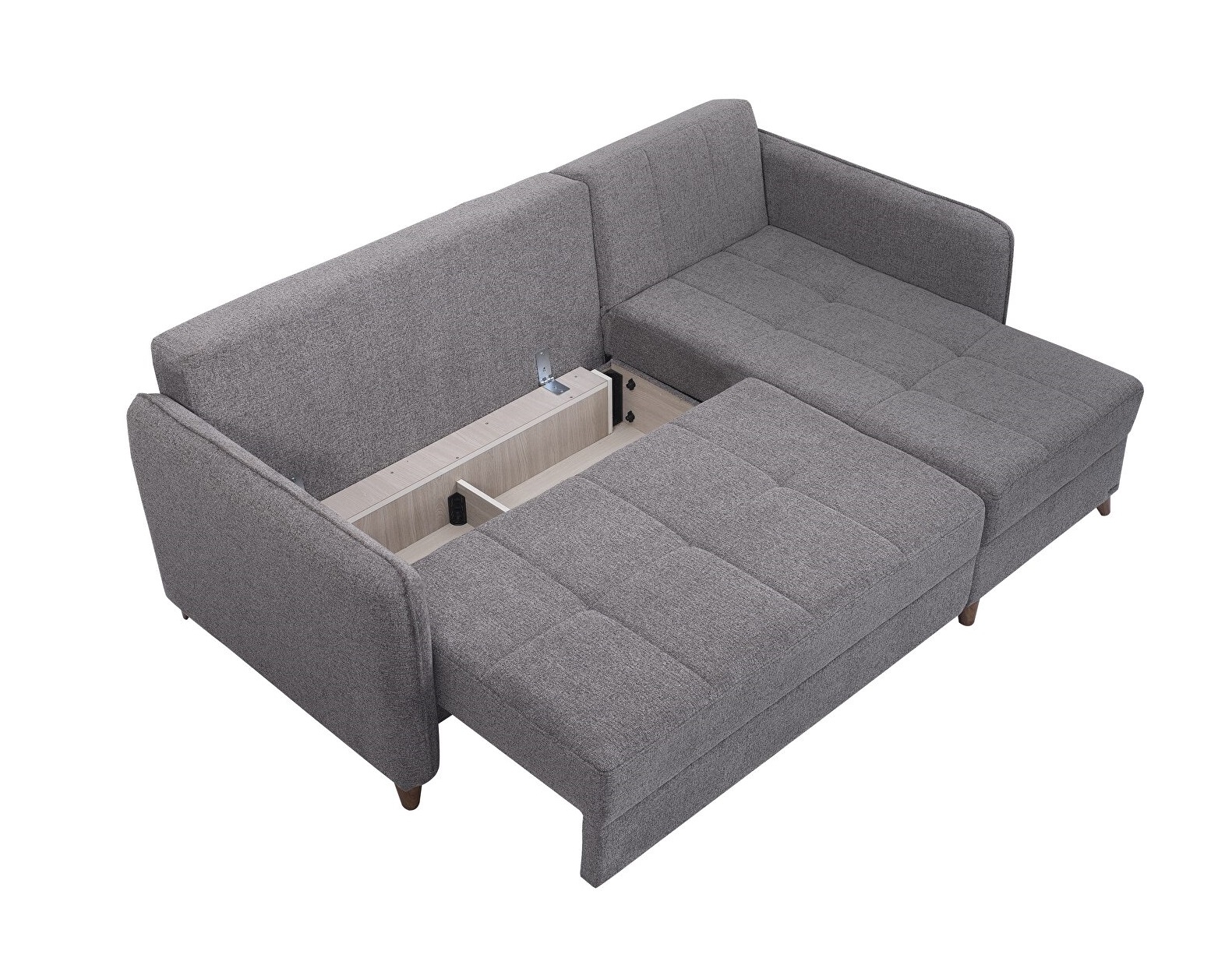 Brooklyn Fabric Convertible L-Shaped Sectional Sofa