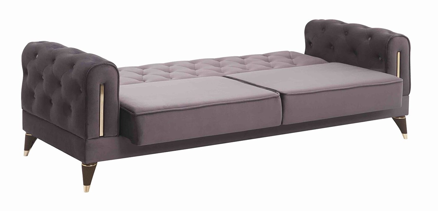 Calvin Fabric Velvet Low Profile Storage Sofabed