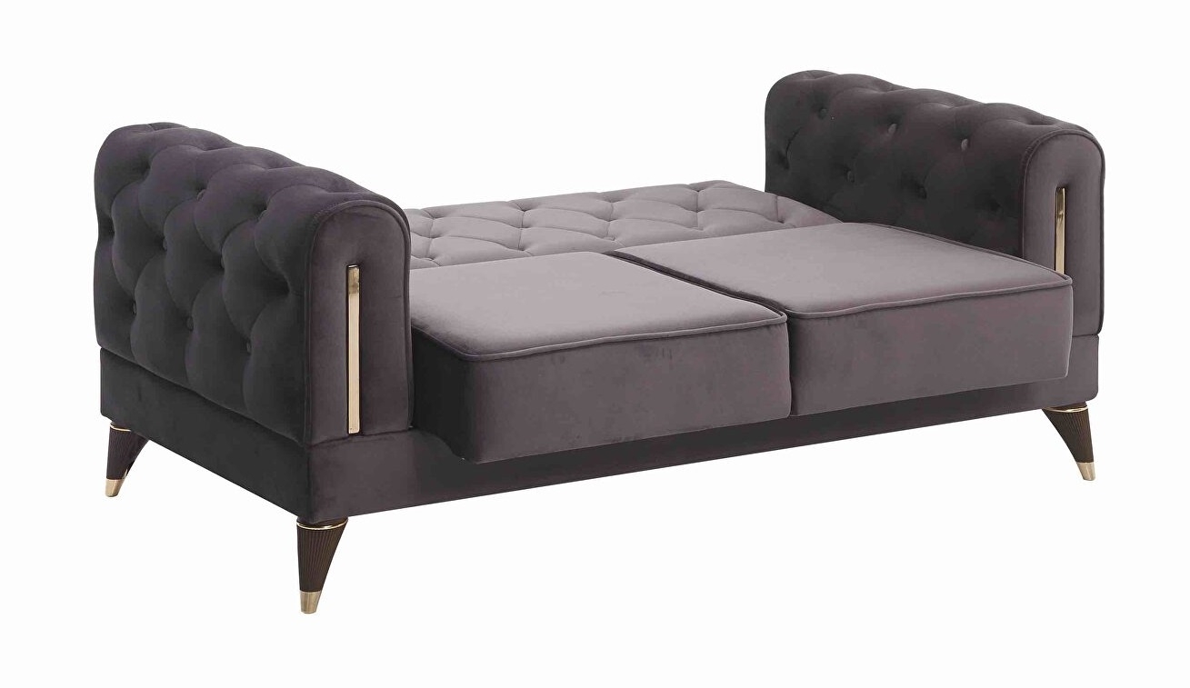Calvin Fabric Velvet Low Profile Storage Living Set