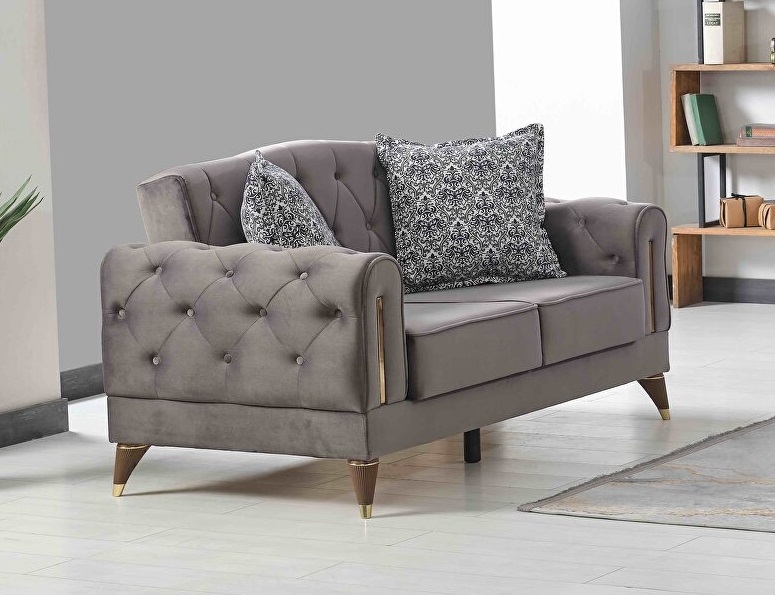 Calvin Fabric Velvet Low Profile Storage Living Set
