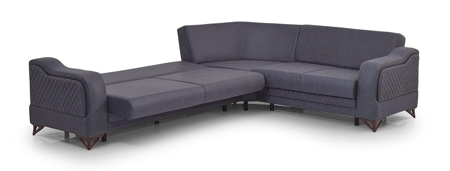 Favori Fabric Convertible L-Shaped Sectional Sofa