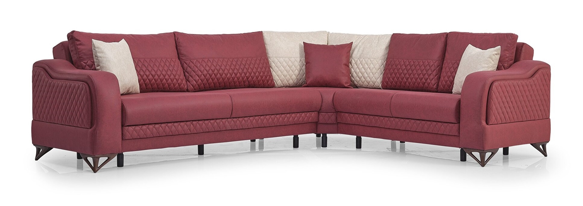 Favori Fabric Convertible L-Shaped Sectional Sofa