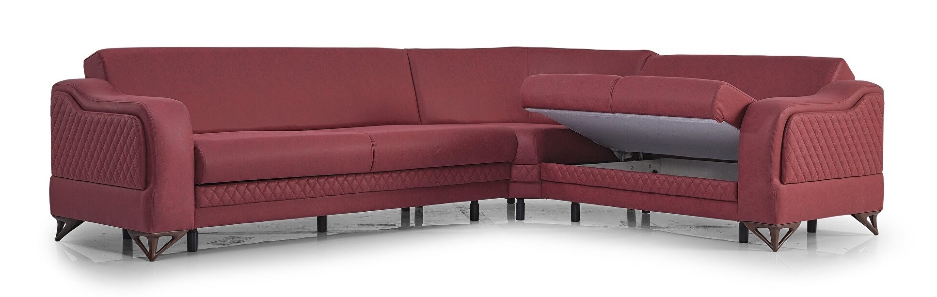 Favori Fabric Convertible L-Shaped Sectional Sofa