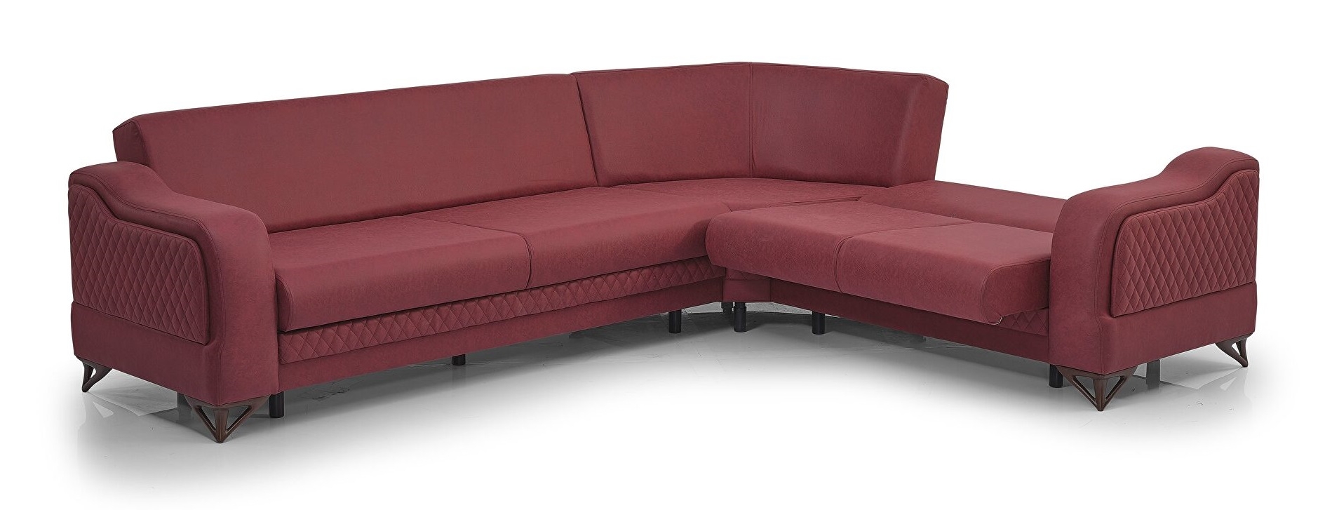 Favori Fabric Convertible L-Shaped Sectional Sofa