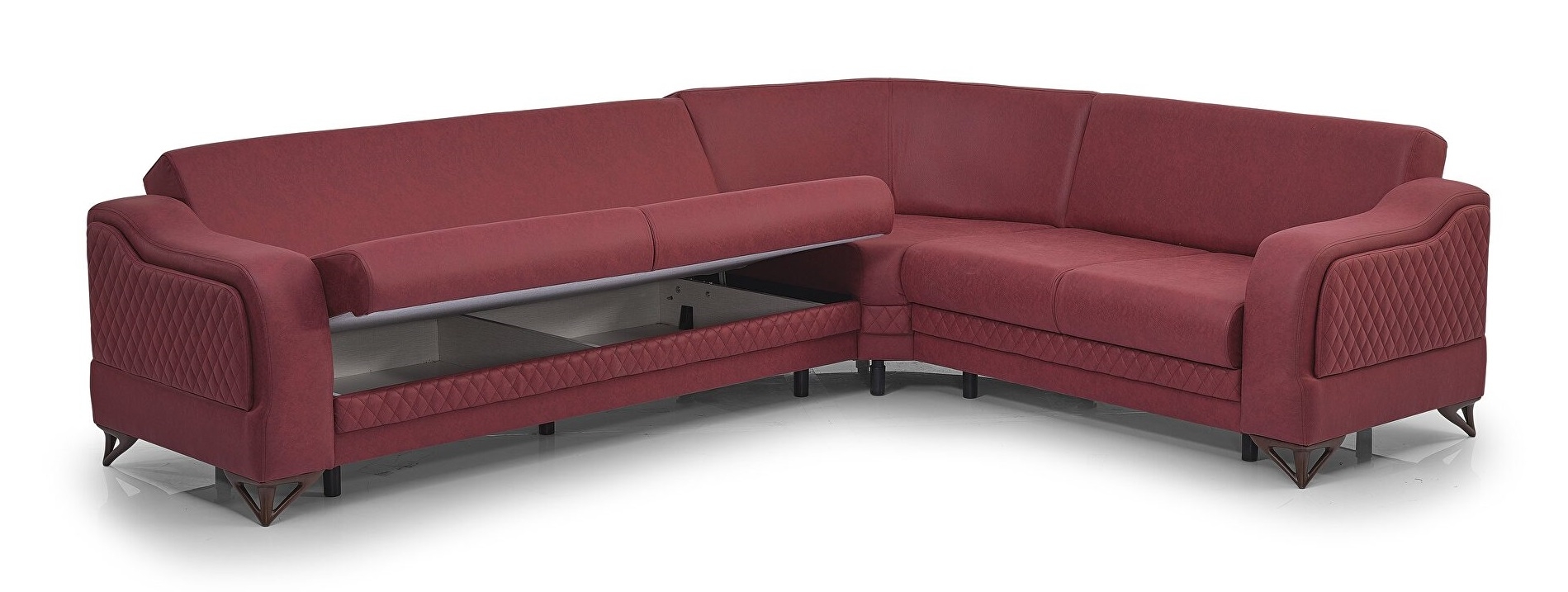 Favori Fabric Convertible L-Shaped Sectional Sofa
