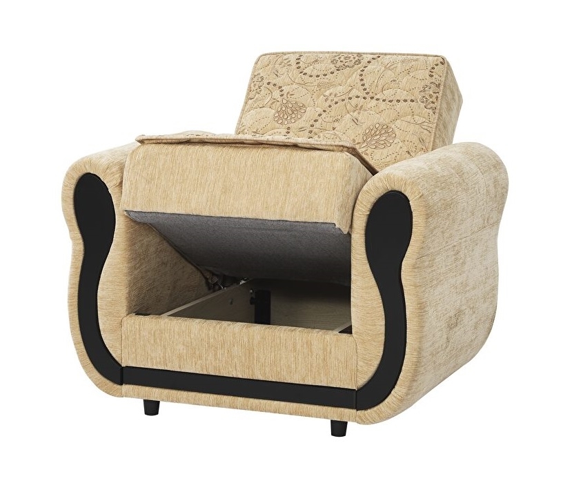 Havana Fabric Convertible Sleeper Arm Chair