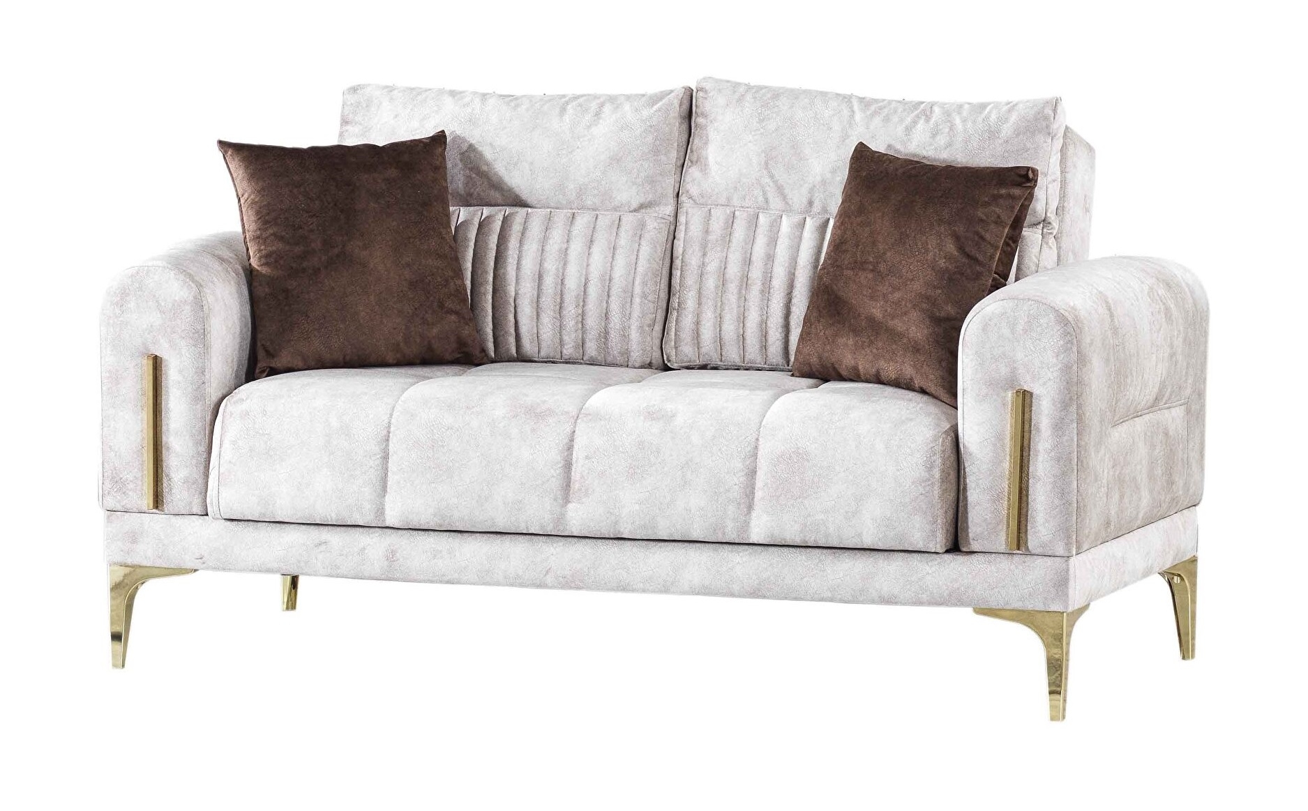 Moda Fabric Velvet Convertible Living Set