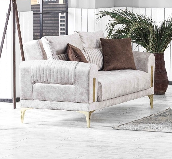 Moda Fabric Velvet Convertible Living Set