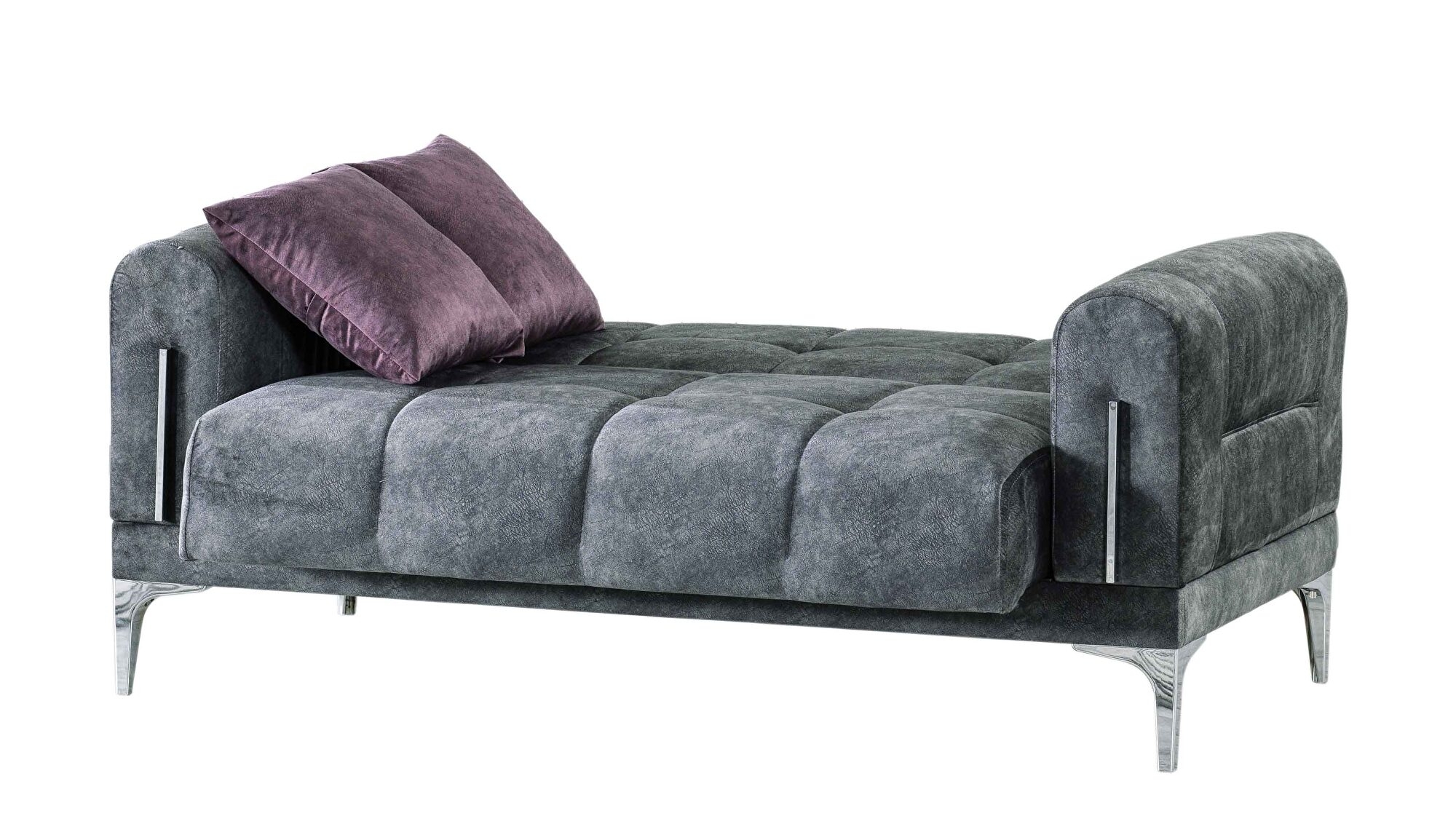 Moda Fabric Velvet Convertible Loveseat