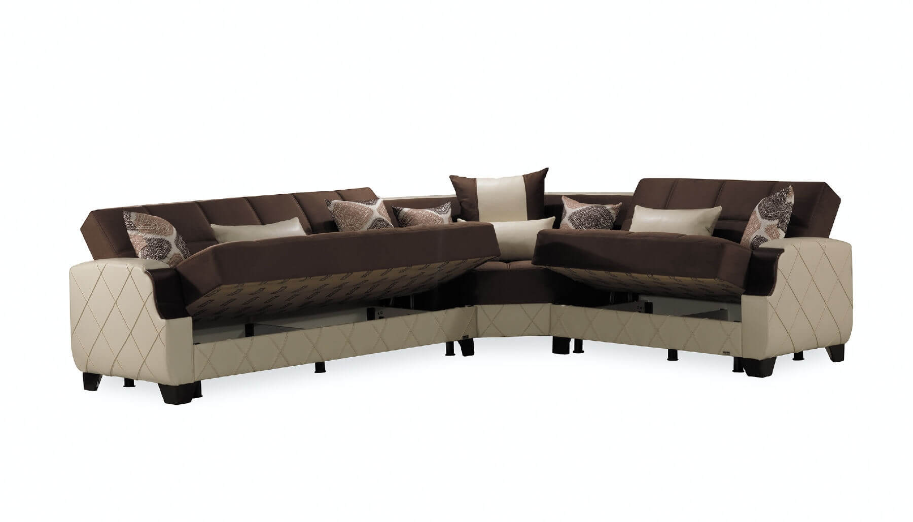 Molina Microfiber/Leatherette Convertible Modular Sectional Sofa, Composition 1