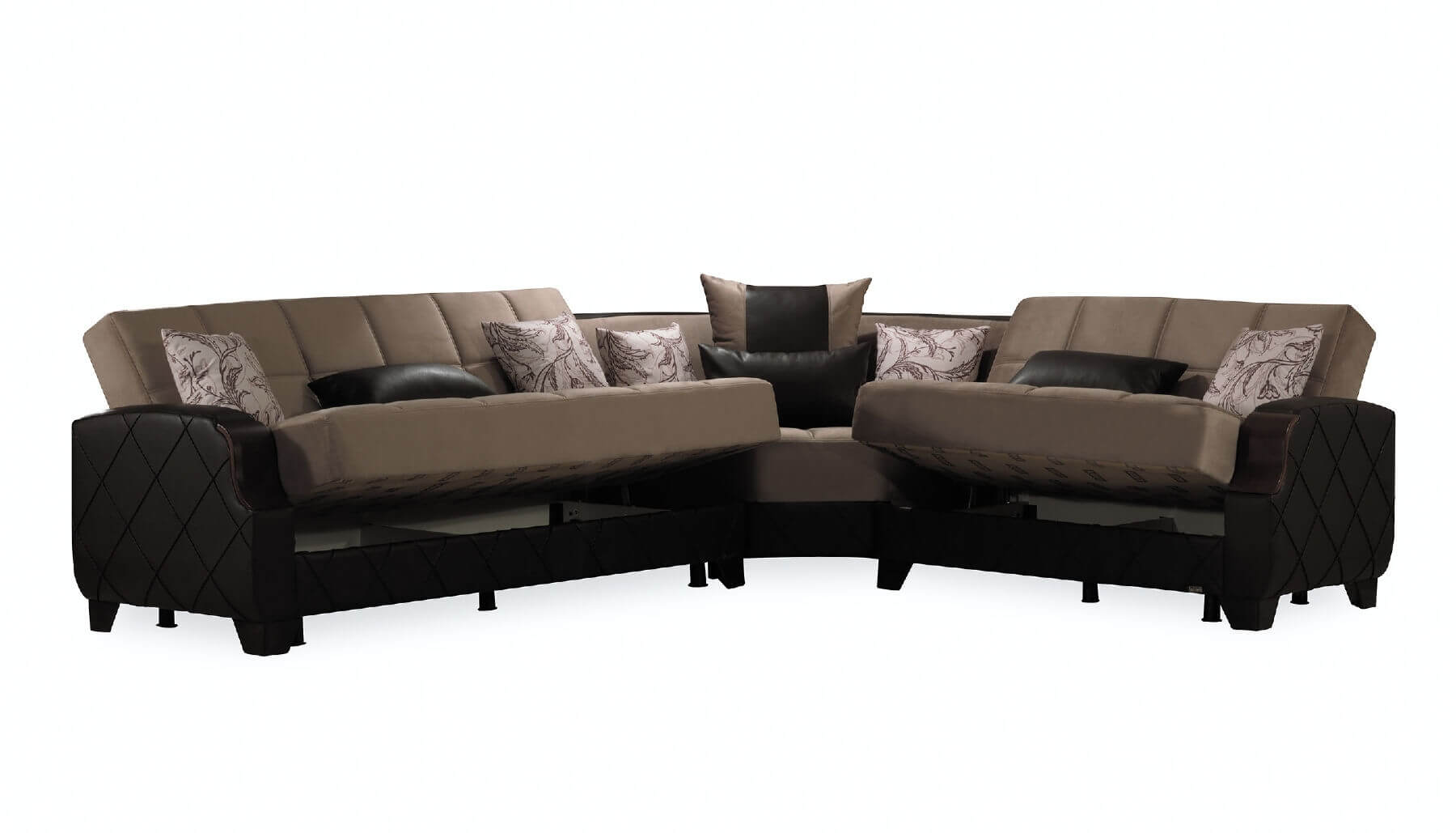 Molina Microfiber/Leatherette Convertible Modular Sectional Sofa, Composition 1