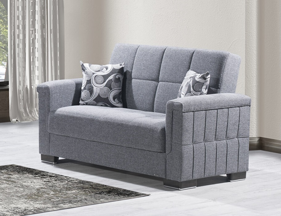 Armada Pro Fabric/PU Convertible Loveseat