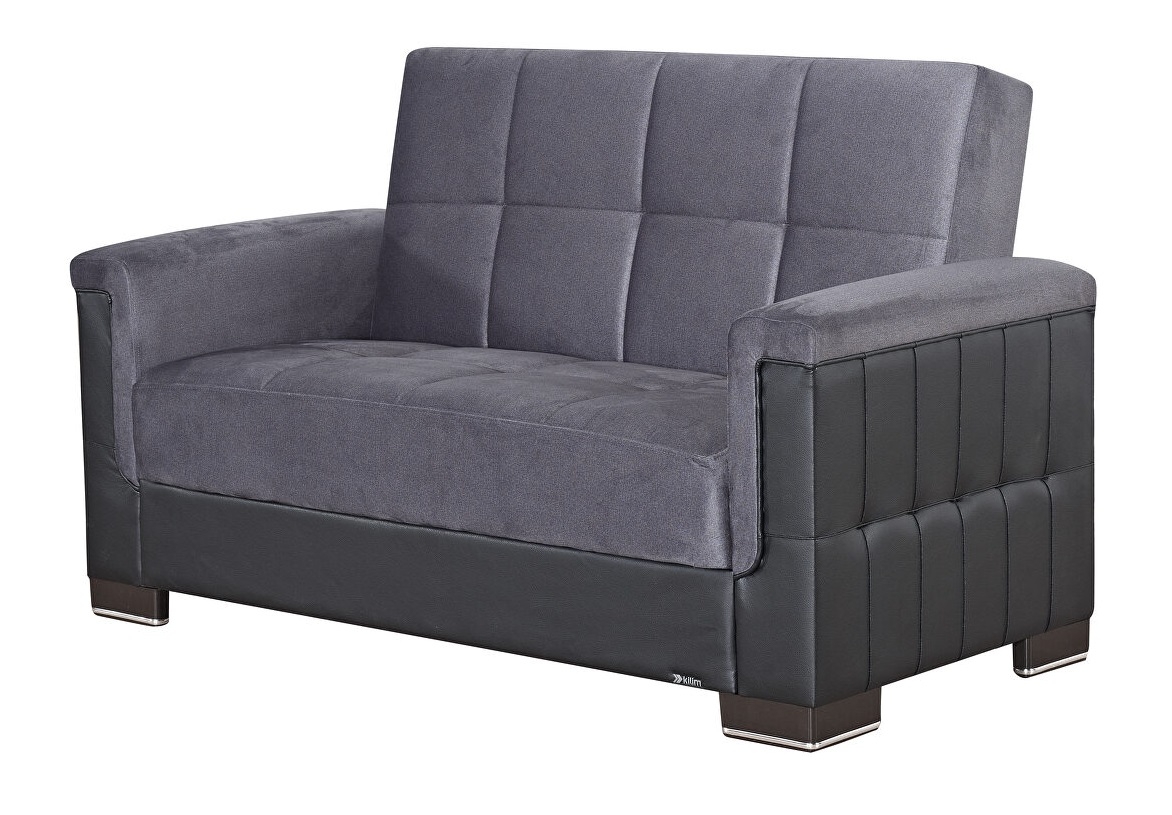 Armada Pro Fabric/PU Convertible Loveseat