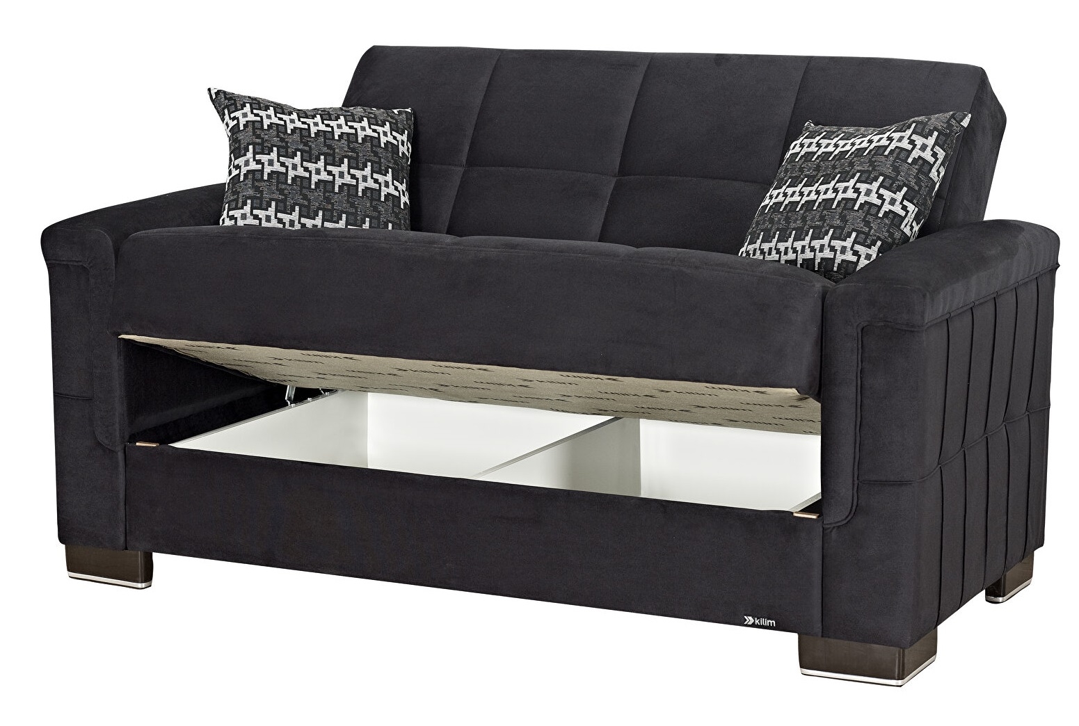 Armada Pro Fabric/PU Convertible Loveseat