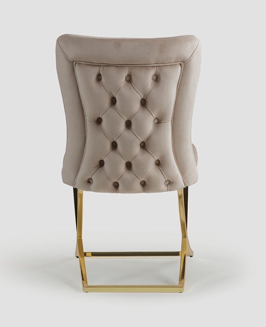 Royal Fabric Tufted Back Chair, Set of 2