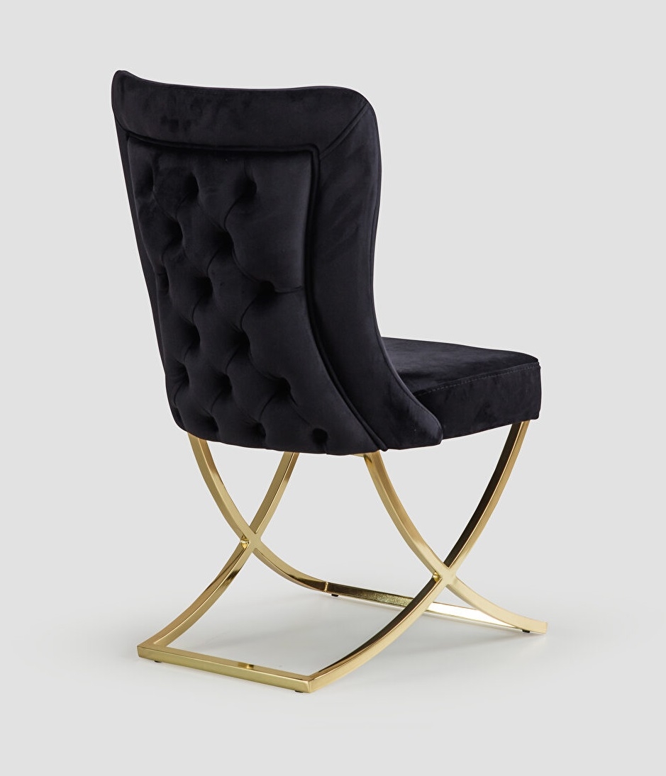 Royal Fabric Tufted Back Chair, Set of 2