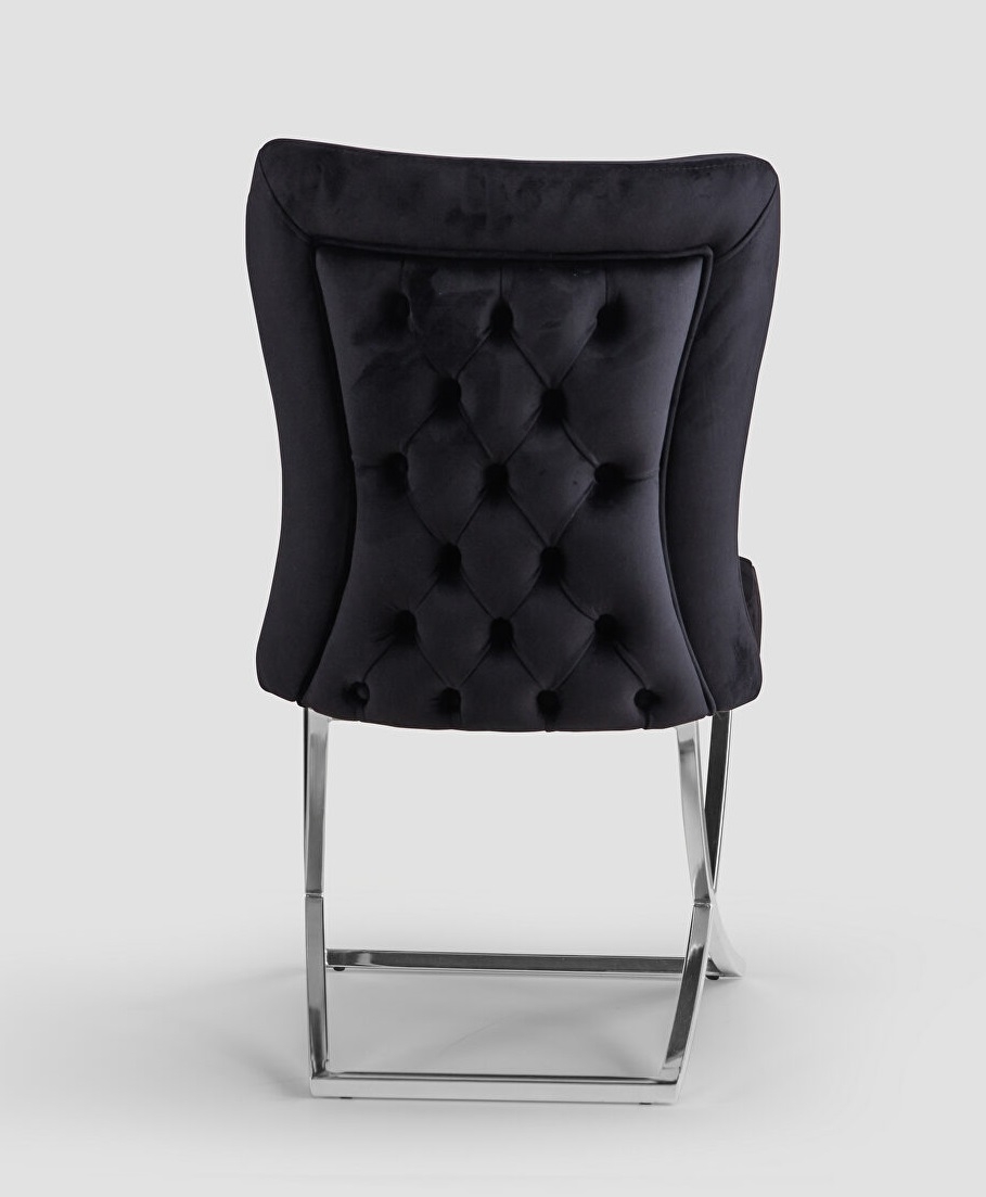 Royal Fabric Tufted Back Chair, Set of 2