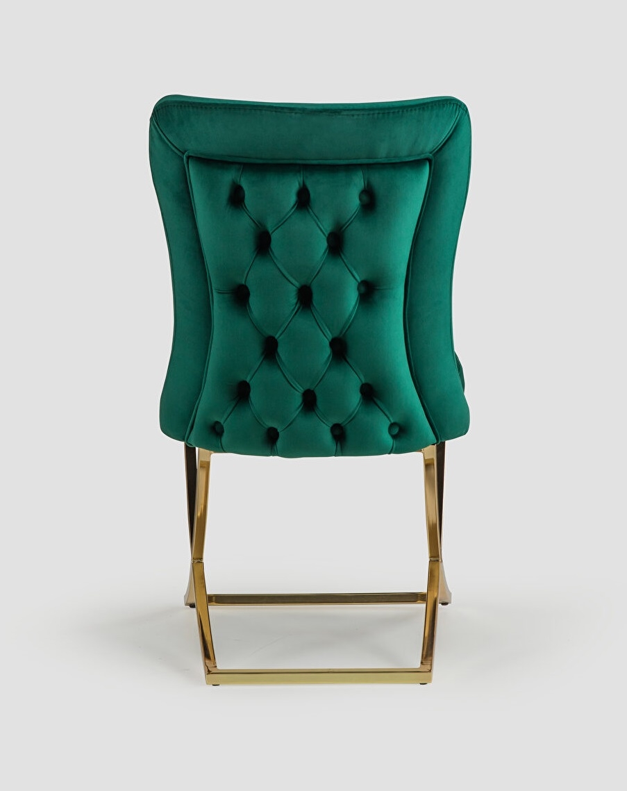 Royal Fabric Tufted Back Chair, Set of 2
