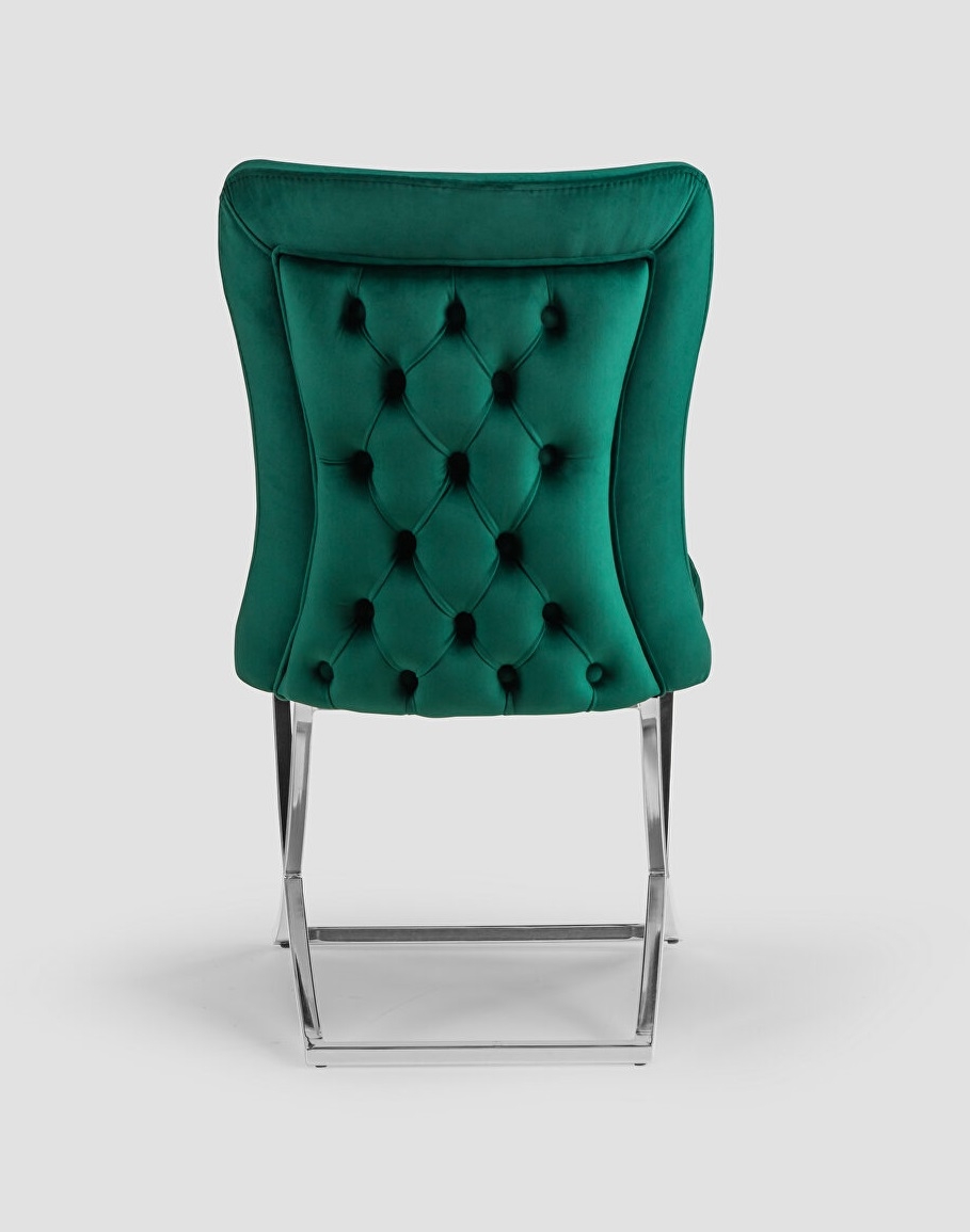 Royal Fabric Tufted Back Chair, Set of 2