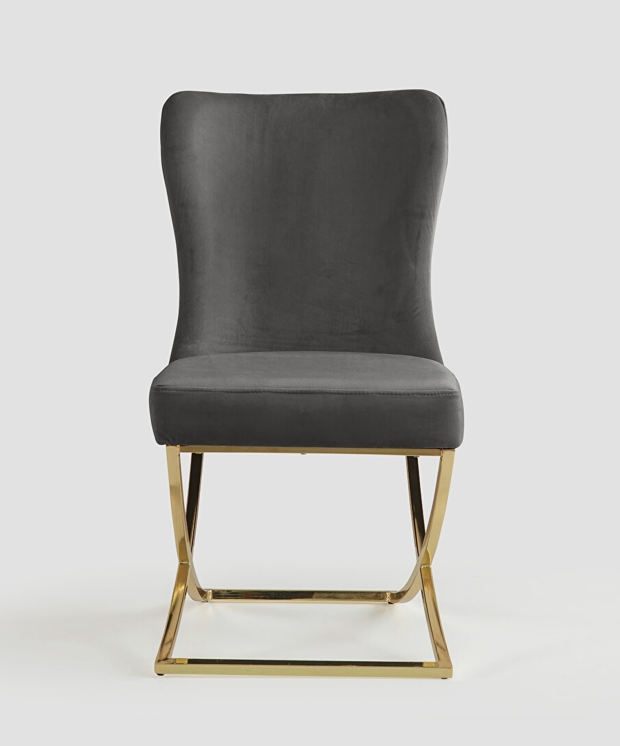 Royal Fabric Tufted Back Chair, Set of 2