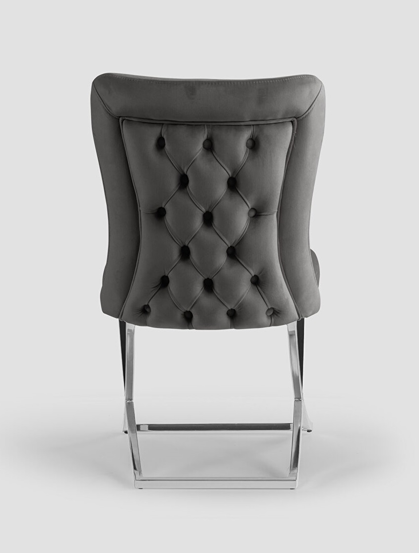 Royal Fabric Tufted Back Chair, Set of 2