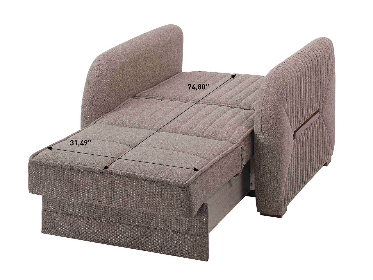 Speedy Chenille Fabric Convertible Chair