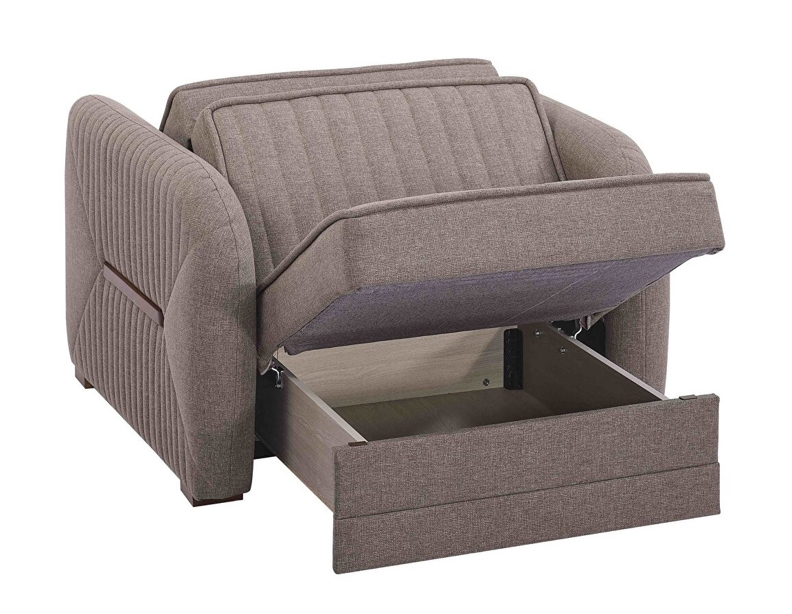 Speedy Chenille Fabric Convertible Chair