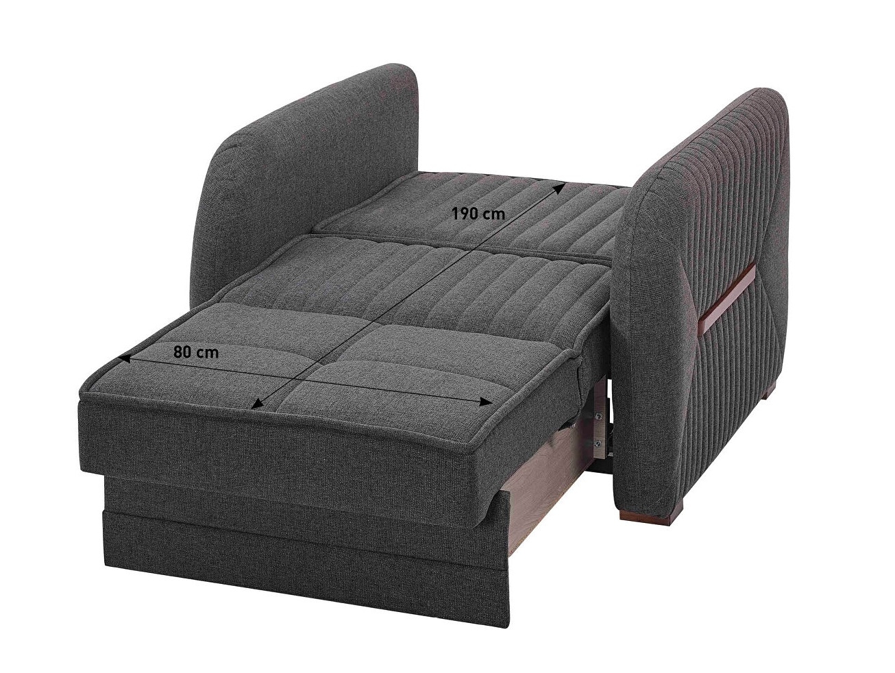 Speedy Chenille Fabric Convertible Chair