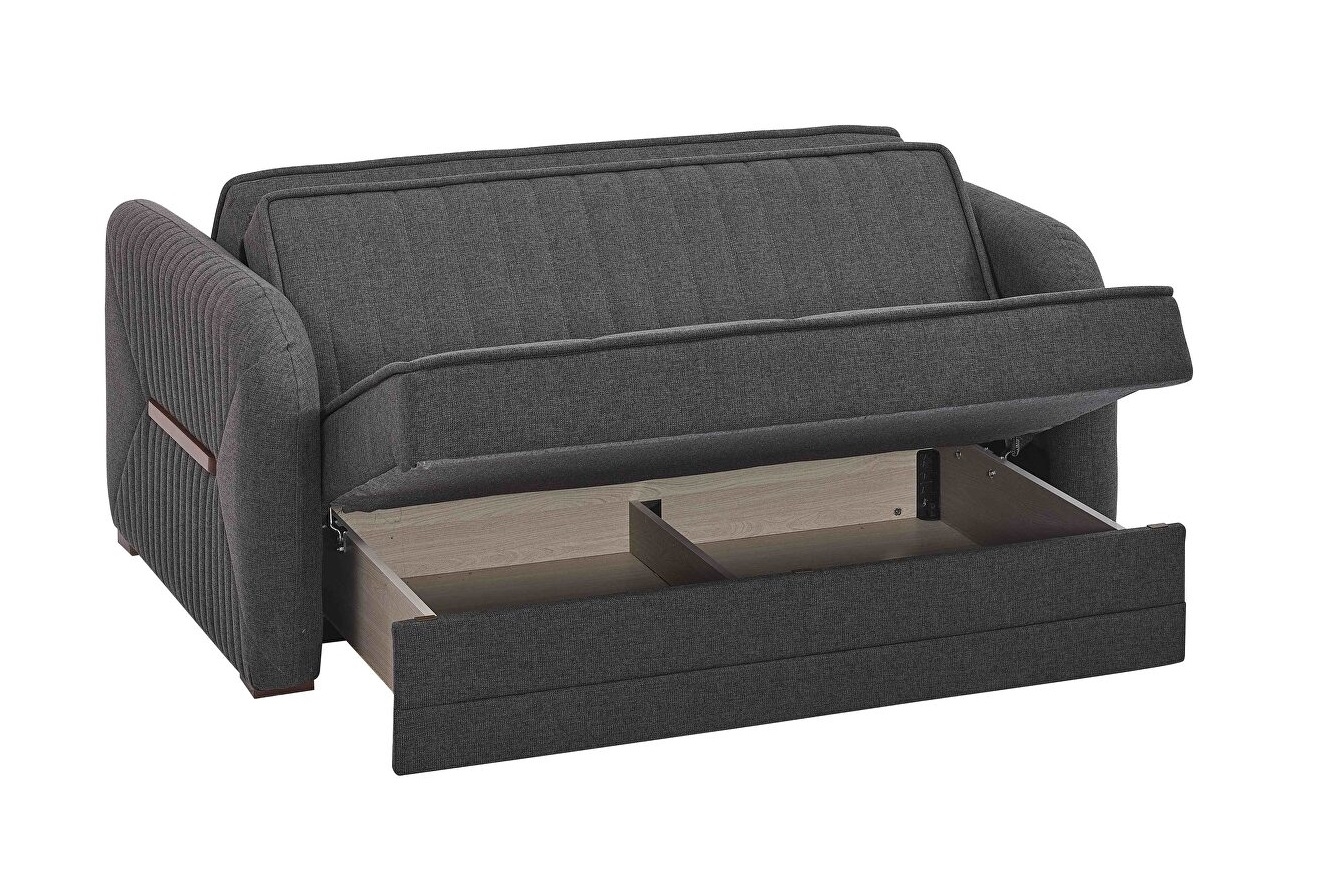Speedy Fabric Convertible Loveseat