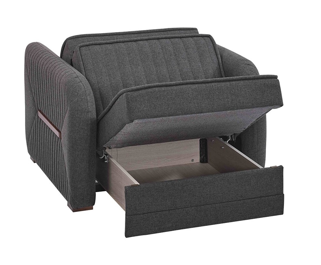 Speedy Chenille Fabric Convertible Chair
