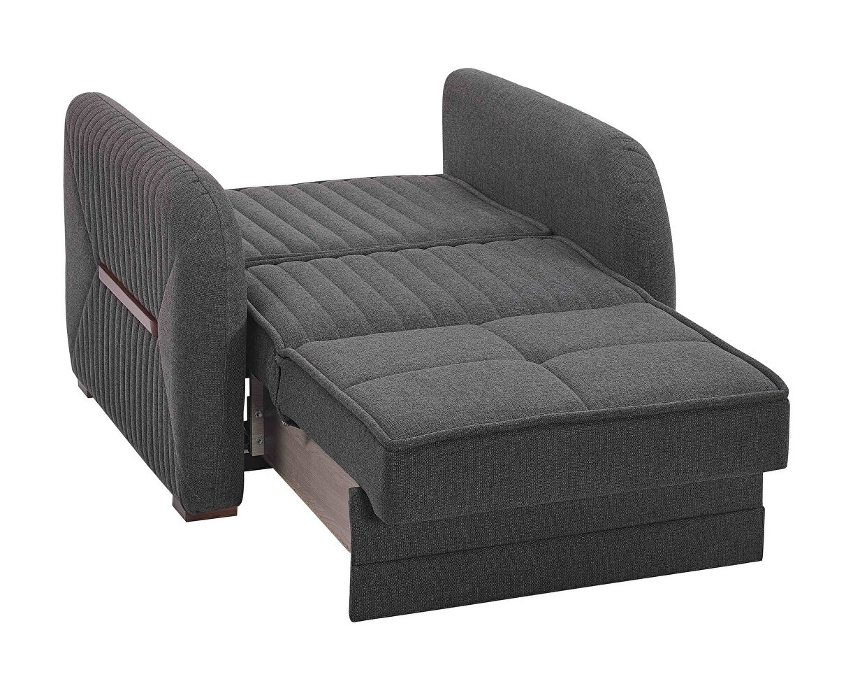 Speedy Chenille Fabric Convertible Chair