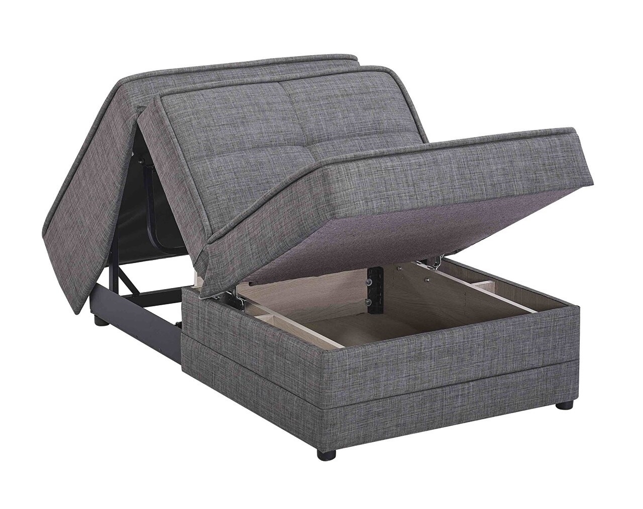 Studio Fabric Storage Convertible Sleeper Chair