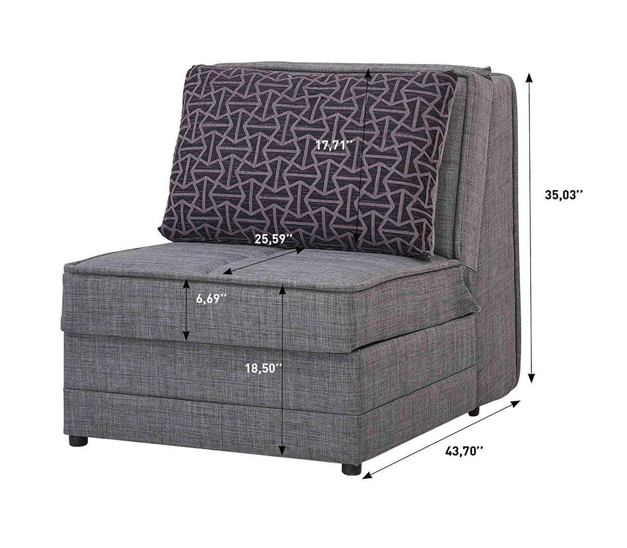 Studio Fabric Storage Convertible Sleeper Set