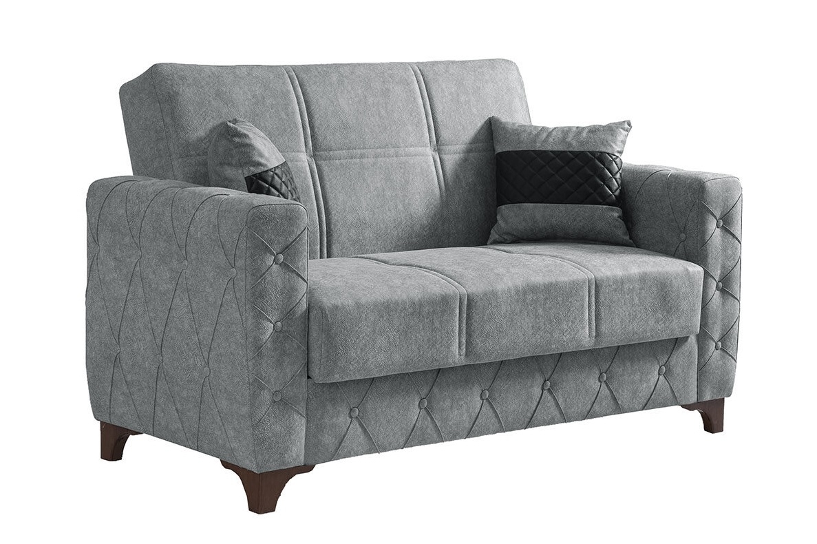 Sultan Microfiber Fabric Convertible Loveseat